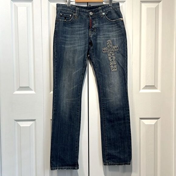 Dsquared2 Men’s Rare Italian Made Straight Leg Jeans Size 44 EU , 32US - Picture 1 of 16